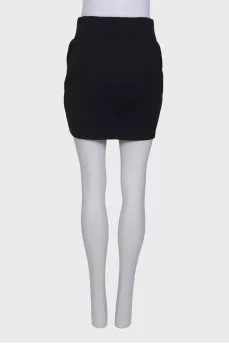 Black skirt with front zip