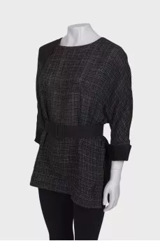 Checkered dress with strap