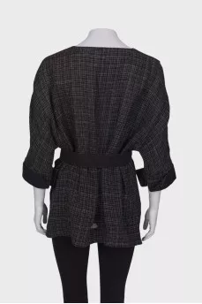 Checkered dress with strap