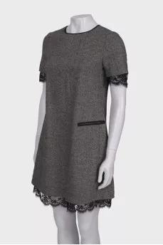 Gray dress with lace