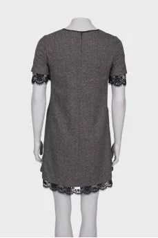 Gray dress with lace