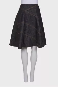 A-line denim skirt