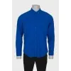 Men's blue checked shirt