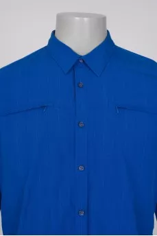 Men's blue checked shirt