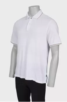 Men's white polo shirt
