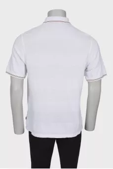 Men's white polo shirt