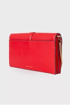Red bag with tag decor