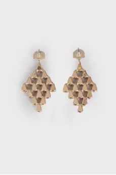 Gold-tone crystal drop earrings