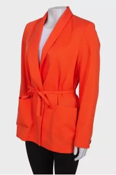 Orange jacket on the belt