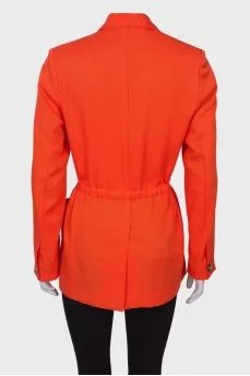 Orange jacket on the belt