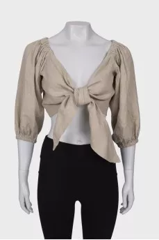 Wrap linen top