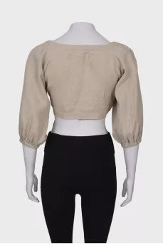 Wrap linen top