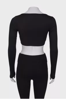 Black long sleeve top