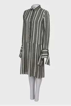 Green striped dress with tag
