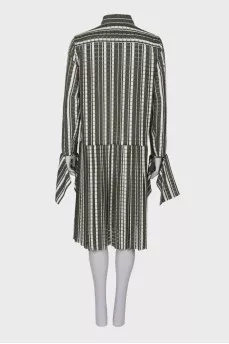 Green striped dress with tag