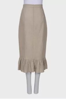 Linen skirt with buttons