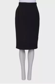 Straight skirt with stripes