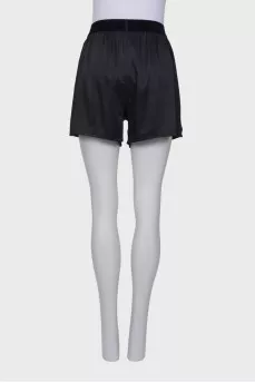 Silk black shorts