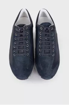 Men's mixed leather sneakers