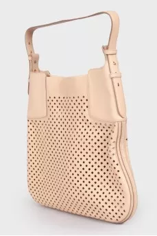 Perforated leather bag