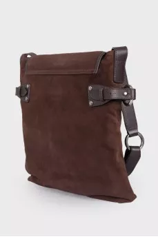 Dark brown suede bag