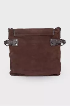 Dark brown suede bag