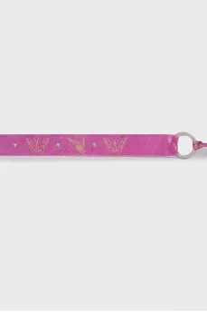 Patterned leather belt