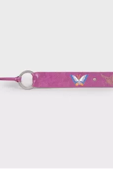 Patterned leather belt