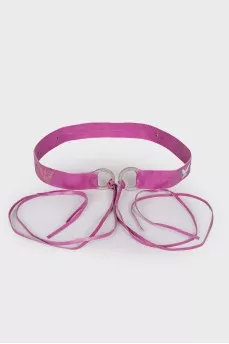 Patterned leather belt