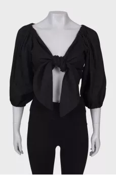 Tie linen top