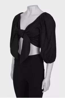 Tie linen top