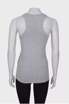 Gray T-shirt with brand logo