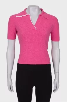 Pink backless top