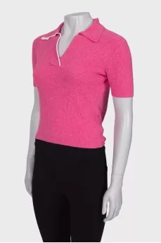Pink backless top