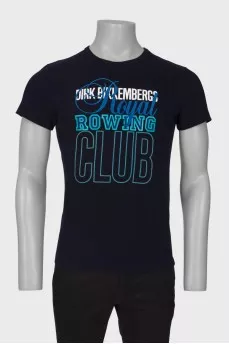 Men's dark blue T-shirt