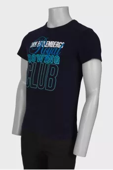 Men's dark blue T-shirt