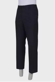 Men's black wool trousers