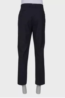 Men's black wool trousers