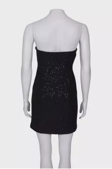 Black dress decorated with sequins