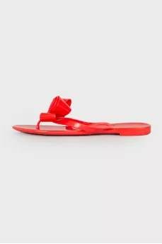 Red rubber slippers