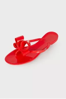 Red rubber slippers