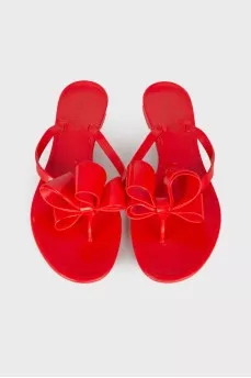 Red rubber slippers