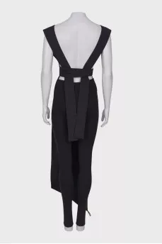 Cape vest with drawstrings