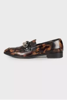 Leopard print loafers