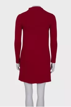 Red wrap dress