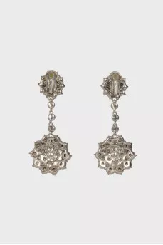 Clip-on earrings with rhinestones