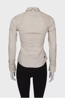 Beige shirt with pockets