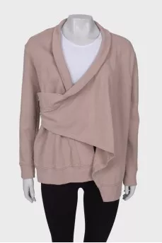Taupe wrap cardigan