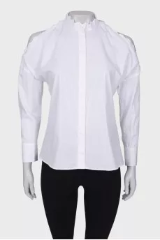 White shirt with open shoulder