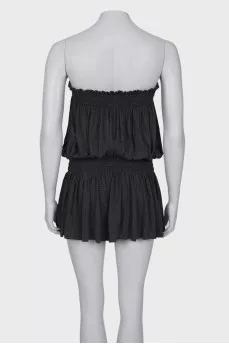Dark grey romper with drapery